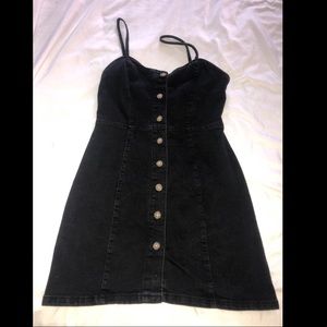 Black denim dress